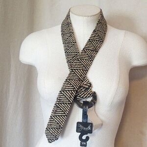 Vintage Wide Woven Stretch Belt -  Geometric - Medium/Large